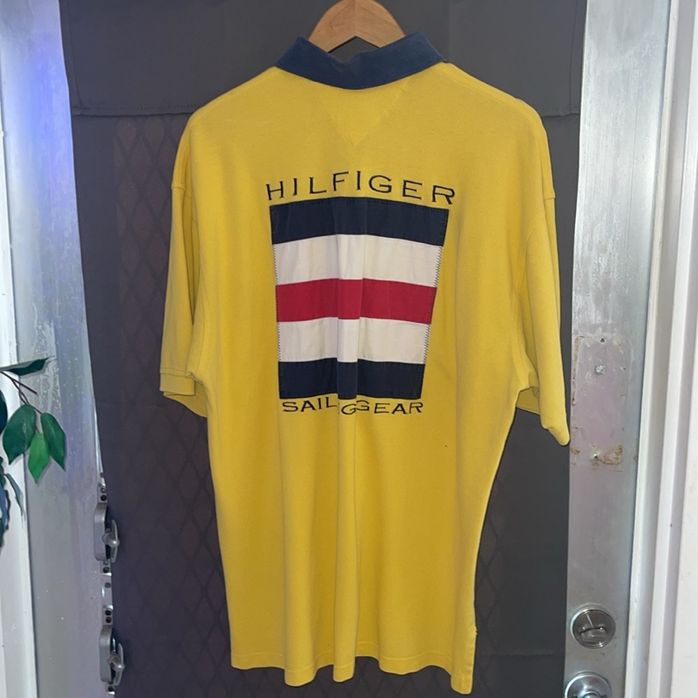 Tommy Hilfiger Sailing Gear XL Yellow Polo Shirt